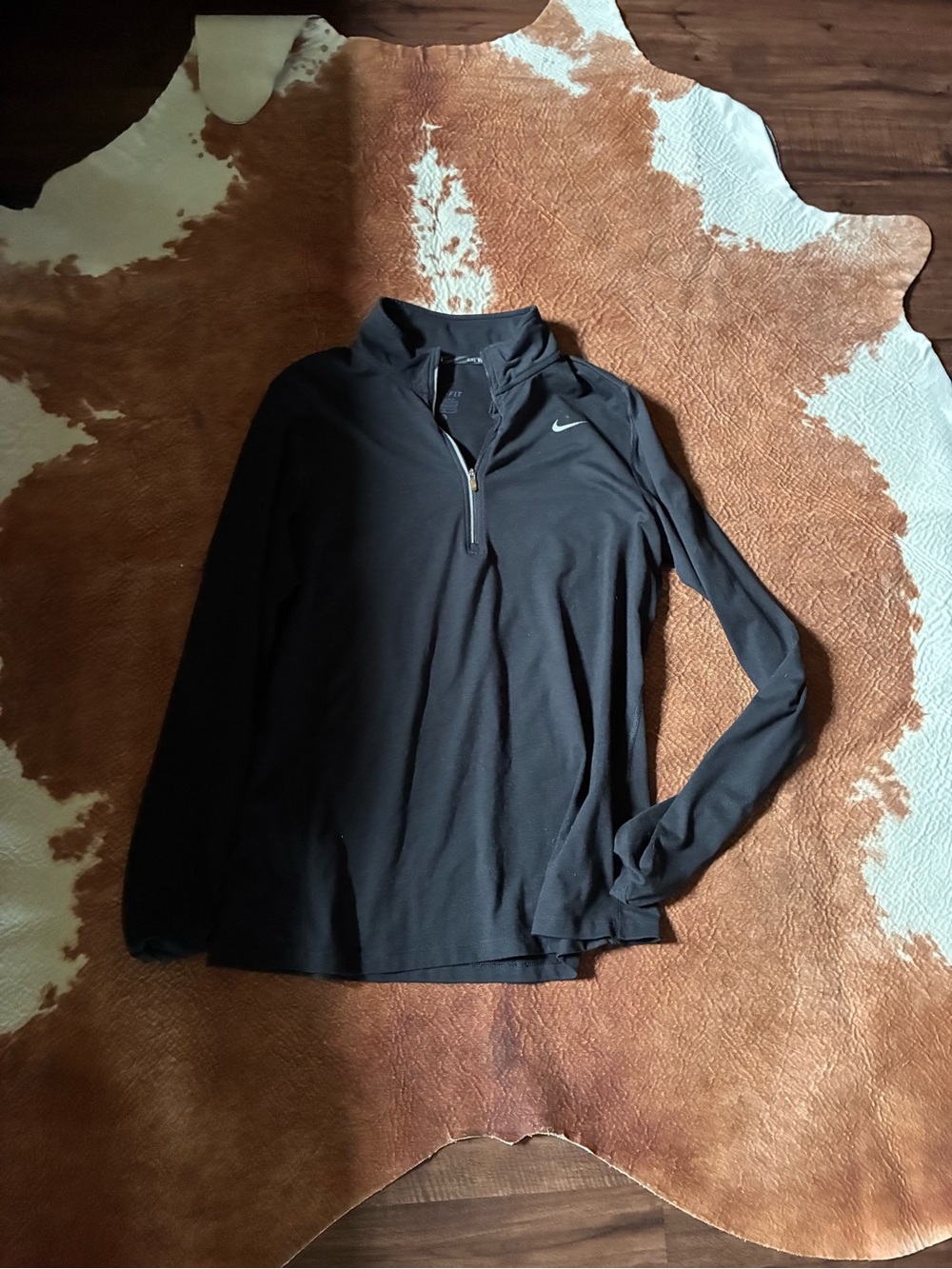 Nike Black Quarter-Zip Long Sleeve Women's Top